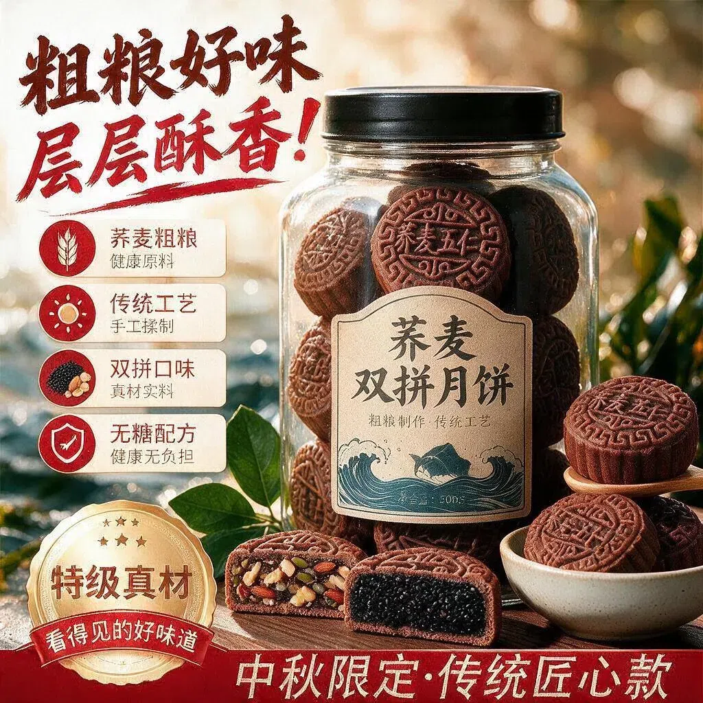 Sugar-Free Buckwheat withFiveNuts&BlackSesame1000g 1000 g