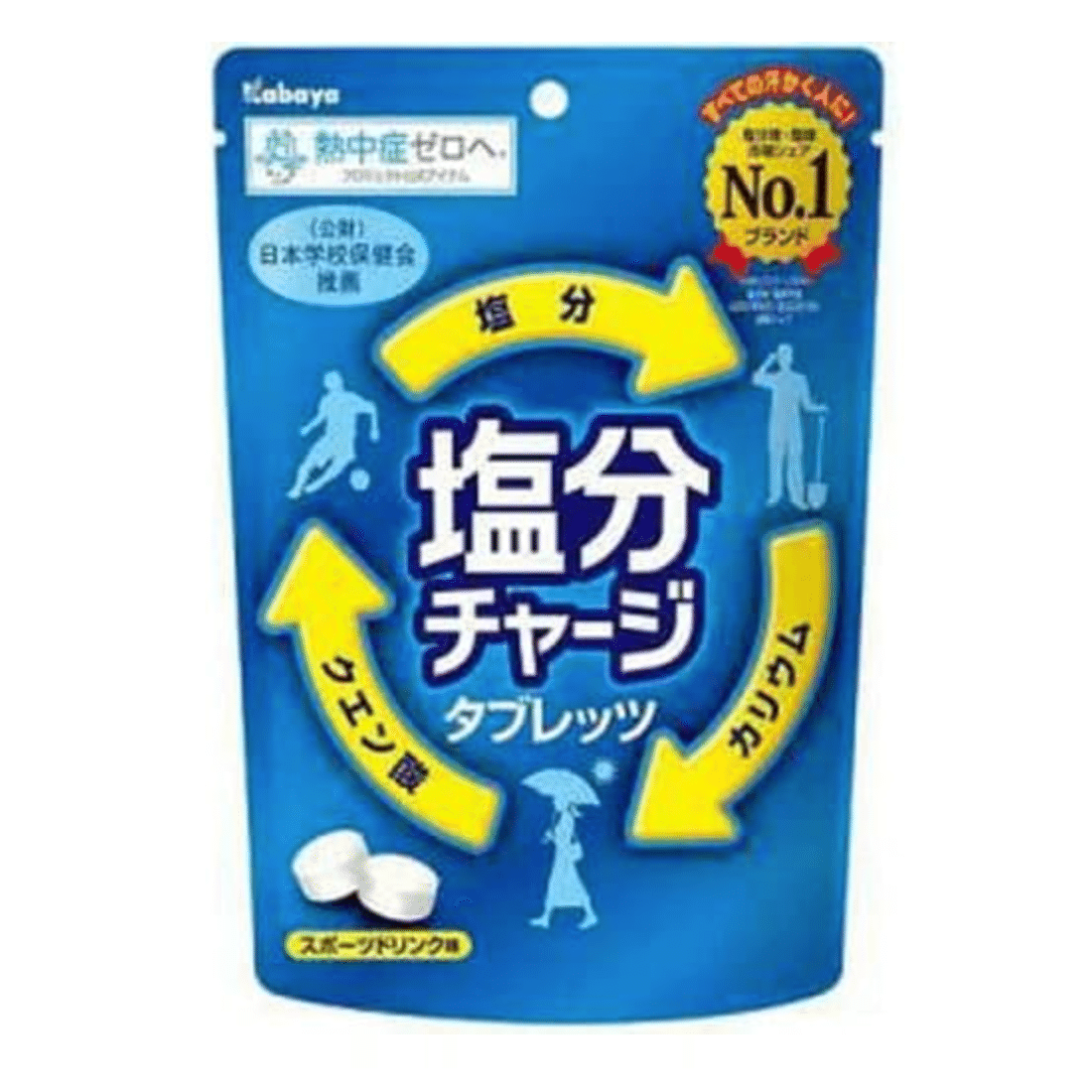 Kabaya Salt Charge Tablets 81g sports drink flavor 81 그램