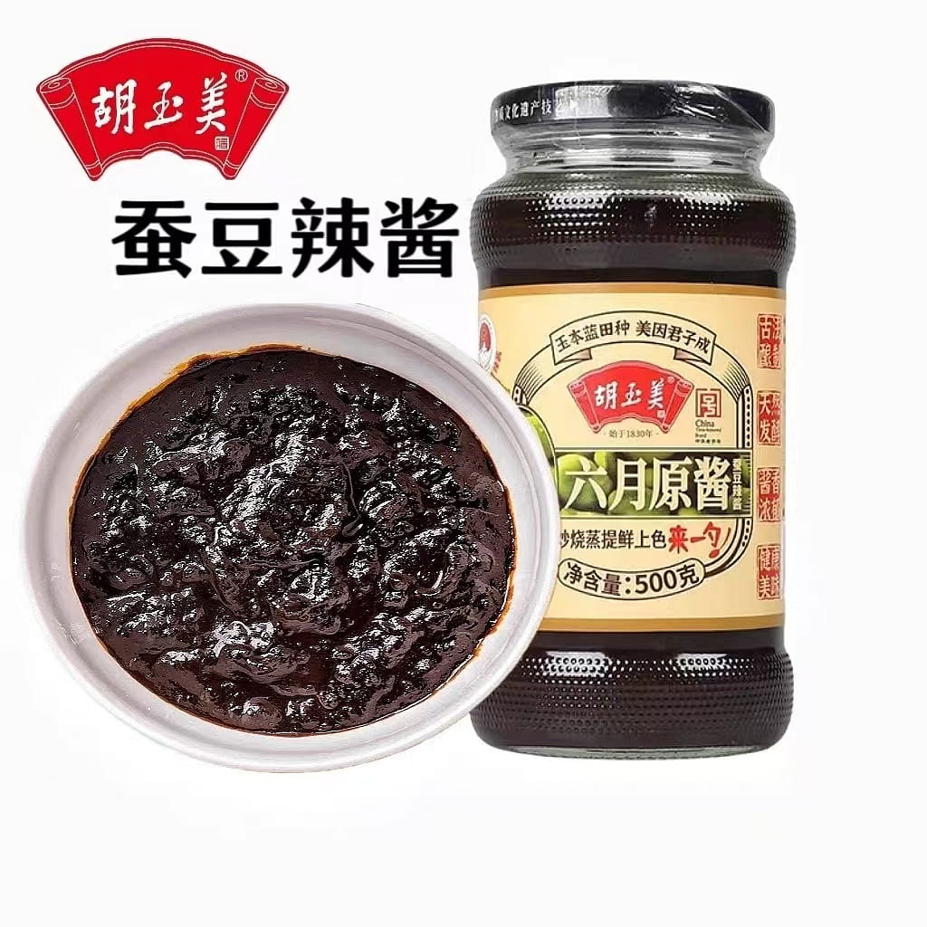 Hu Yumei broad bean chili sauce 500g * 1 bottle mixed with flour and bean paste Anhui stir fry seasoning sauce Anqing specialty 500 그램