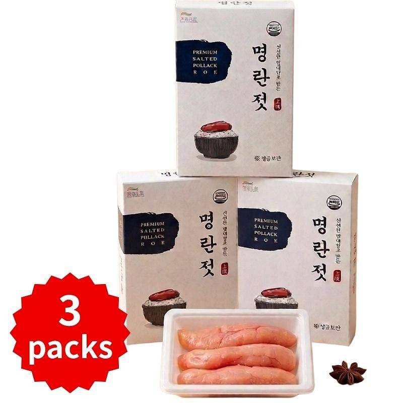 [송가수산] 프리미엄 저염 명란 정란 120g X 3팩 120 그램*3 팩
