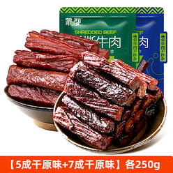 【2袋偏软+偏硬组合】蒙都 手撕风干牛R干 原味 500 克