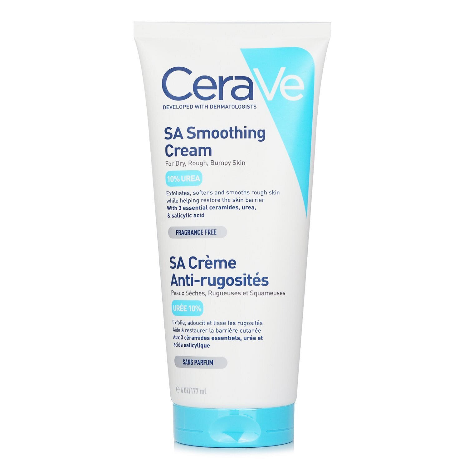 CeraVe SA salicylic acid body lotion, facial cream, moisturizing, moisturizing, improving tissue, exfoliating, chicken skin, repairing and smoothing skin 177ml/6oz 177 밀리리터
