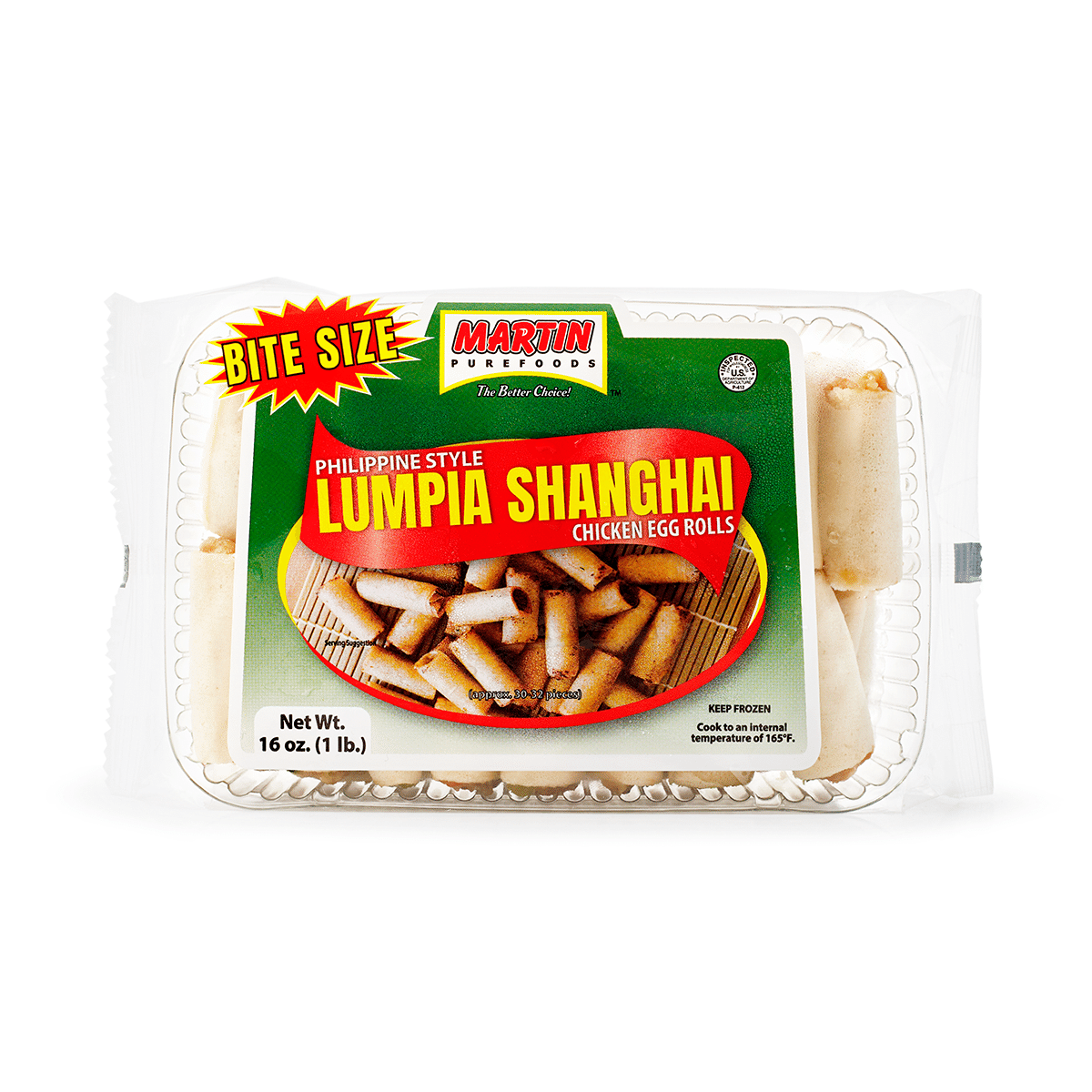 Martin Purefoods Bite Size Chicken Lumpia Shanghai, Frozen 16 oz