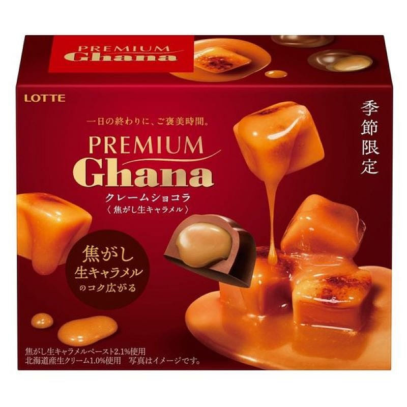 Lotte Premium Ghana Chocolat Caramel 65g 1 each