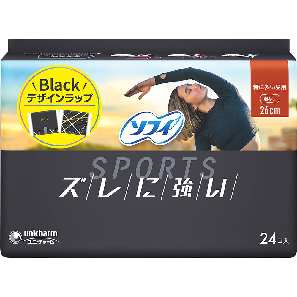 Sofy Sports 26cm Slim No Wing Sanitary Pads 24p 1 count