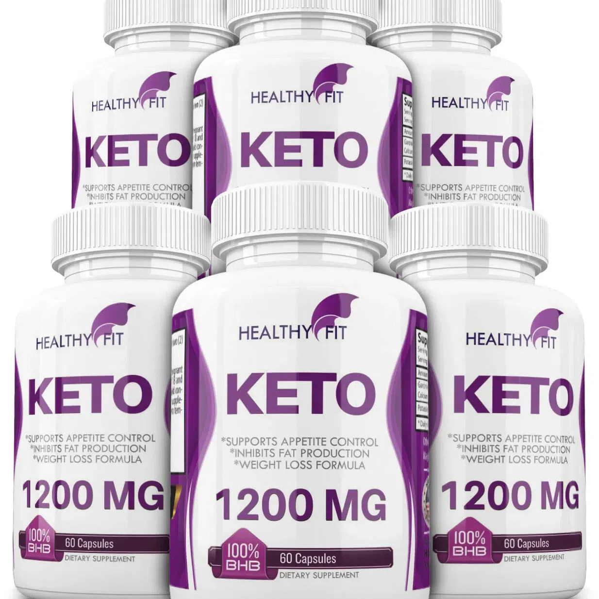 6X KETO BHB1200mg PURE Ketone FAT BURNER 6 bottle