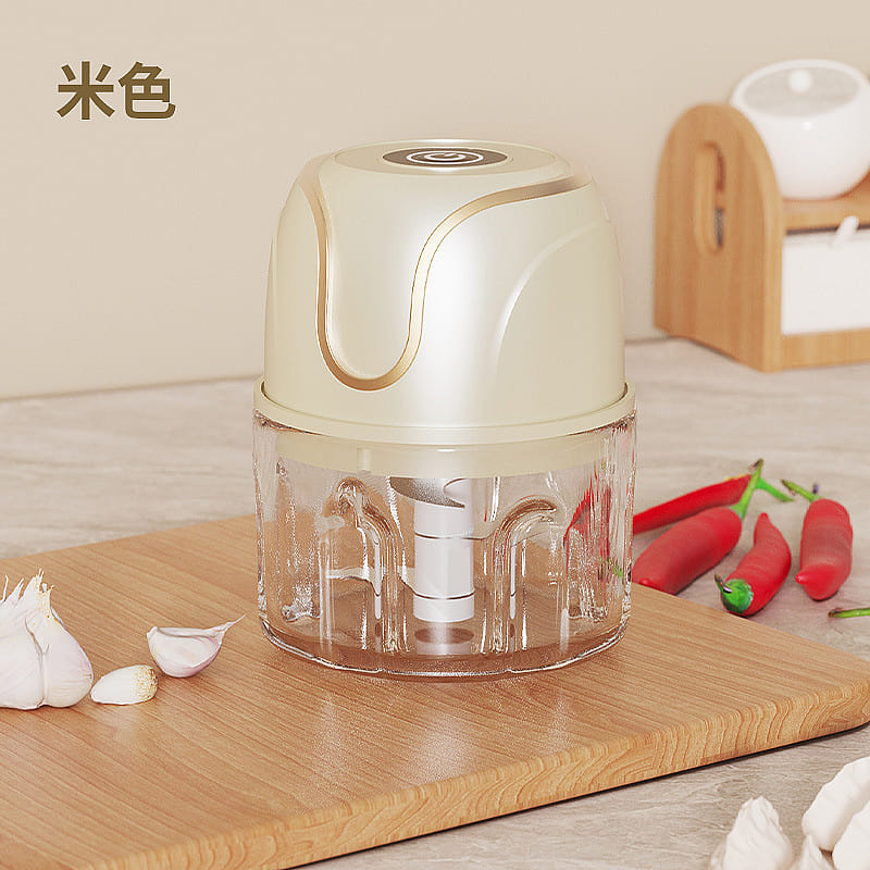 Electric Garlic Chopper 3-Blade White - 1 Piece 1 pack