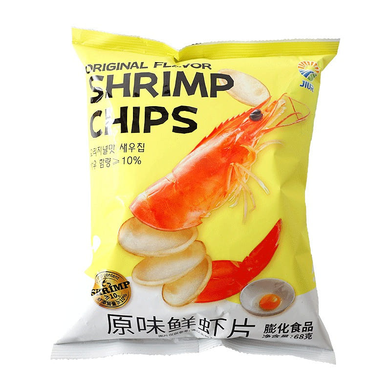 Guiuri Shrimp Chips Wasabi Seaweed Flavor 68g 3 pack