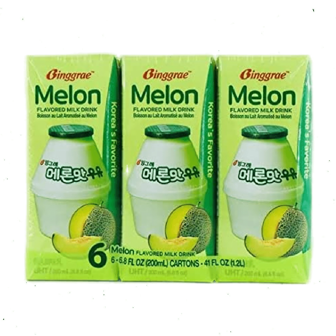 Binggrae 우유음료 멜론맛 6ct 1박스 1 개