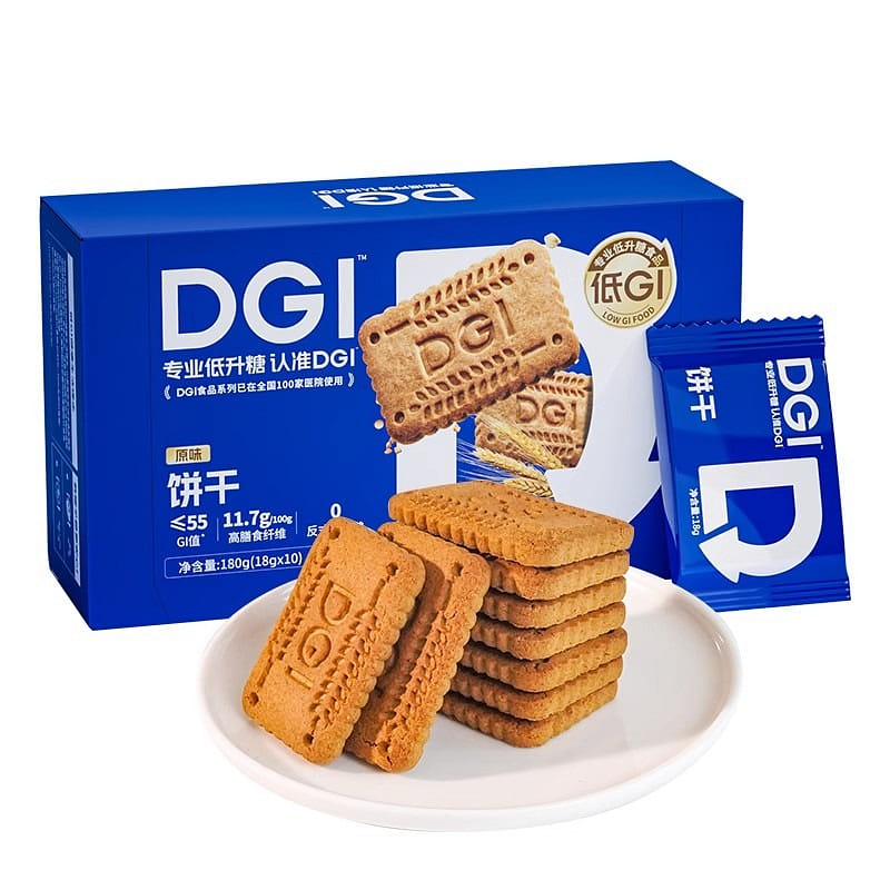DGI Low GI sugar-free Whole Wheat biscuits 180g pe 180 กรัม