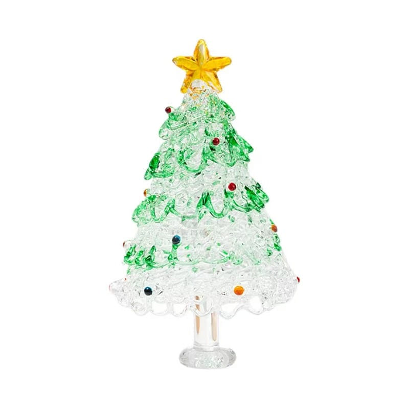 Christmas Tree Handwork Coloured Glaze Christmas Decoration-White M 1 개