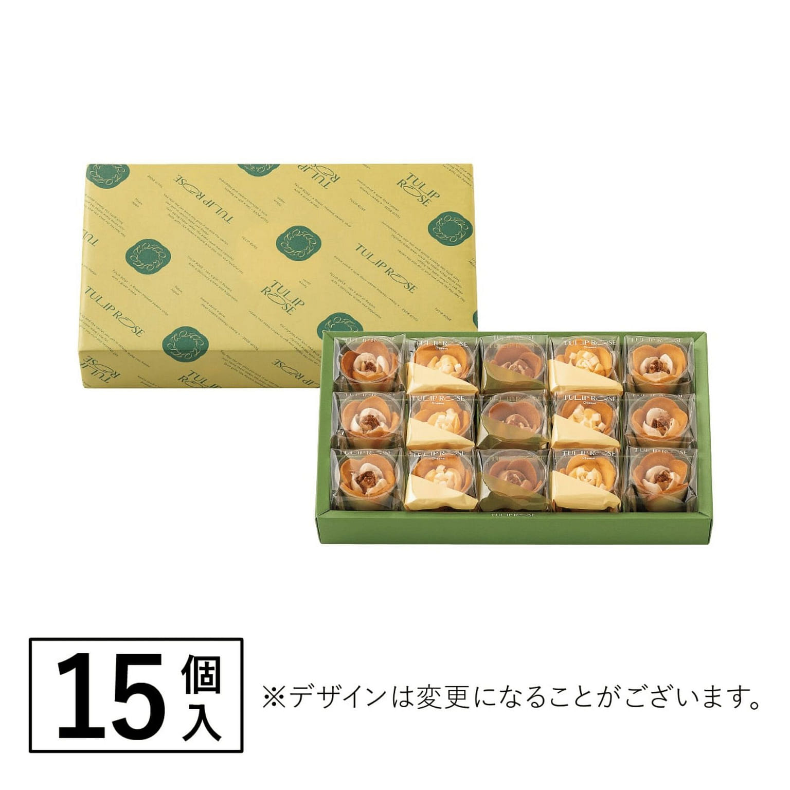 TULIP ROSE Butter Cheese Apple Tulip Cookies 15pcs 1 box