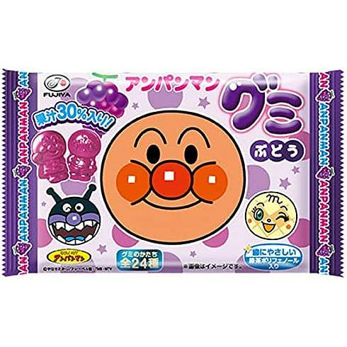 不二家 面包超人护齿果汁软糖19g 葡萄味 1 份
