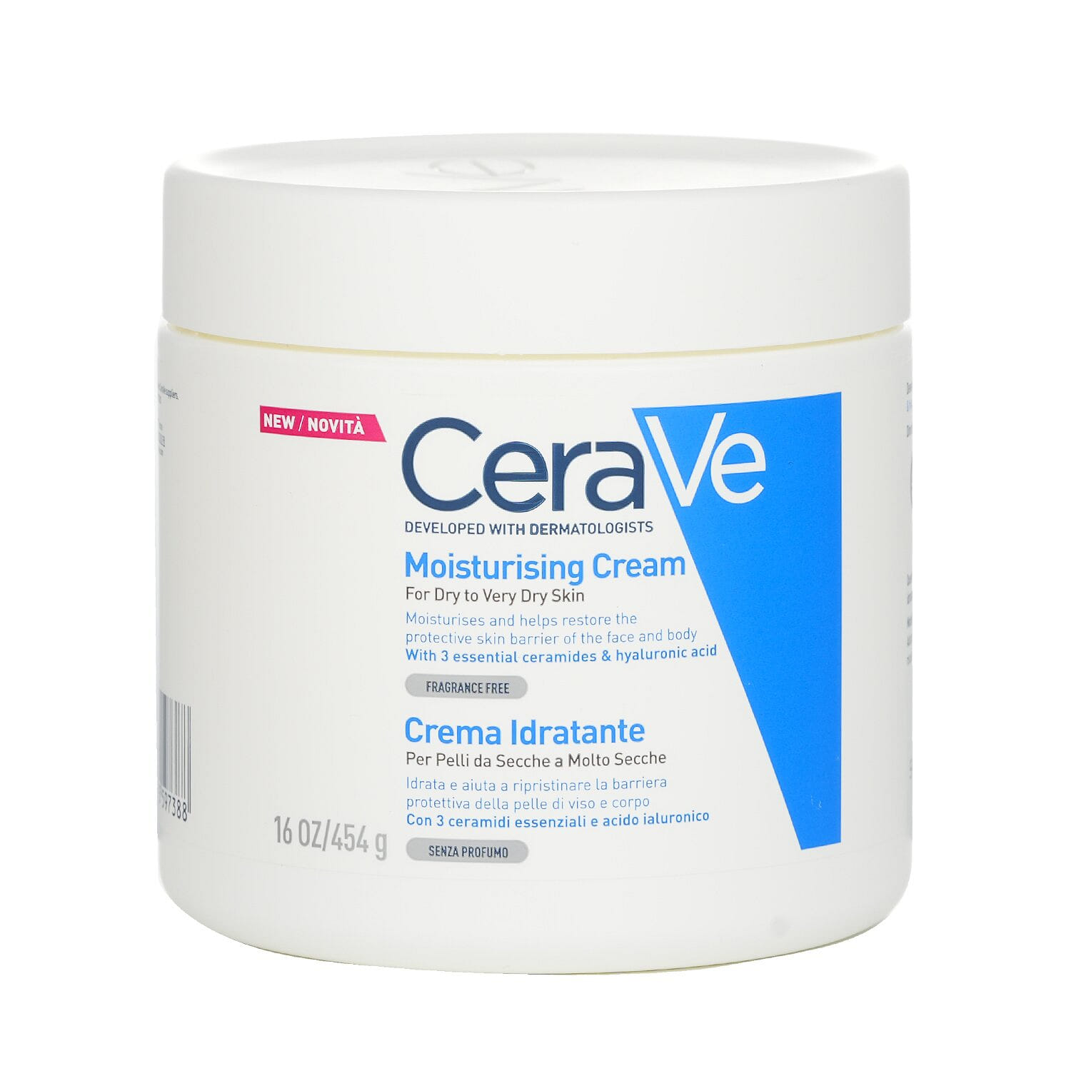CeraVe Moisturising Cream For Dry to Very Dry Skin (US/EU Random Packing Pick) 454g/16oz 454 그램
