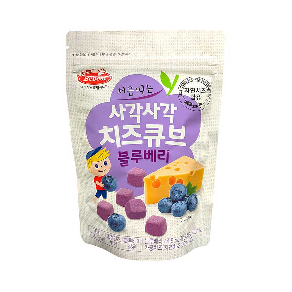 베베스트 처음먹는 사각사각 치즈큐브 블루베리 16g 1 개