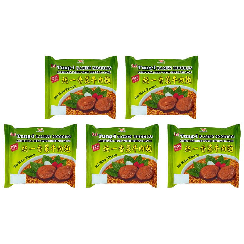 [UNIF] Ramen Beef & Herb Flavor Noodles - 5 Pack x 3 oz