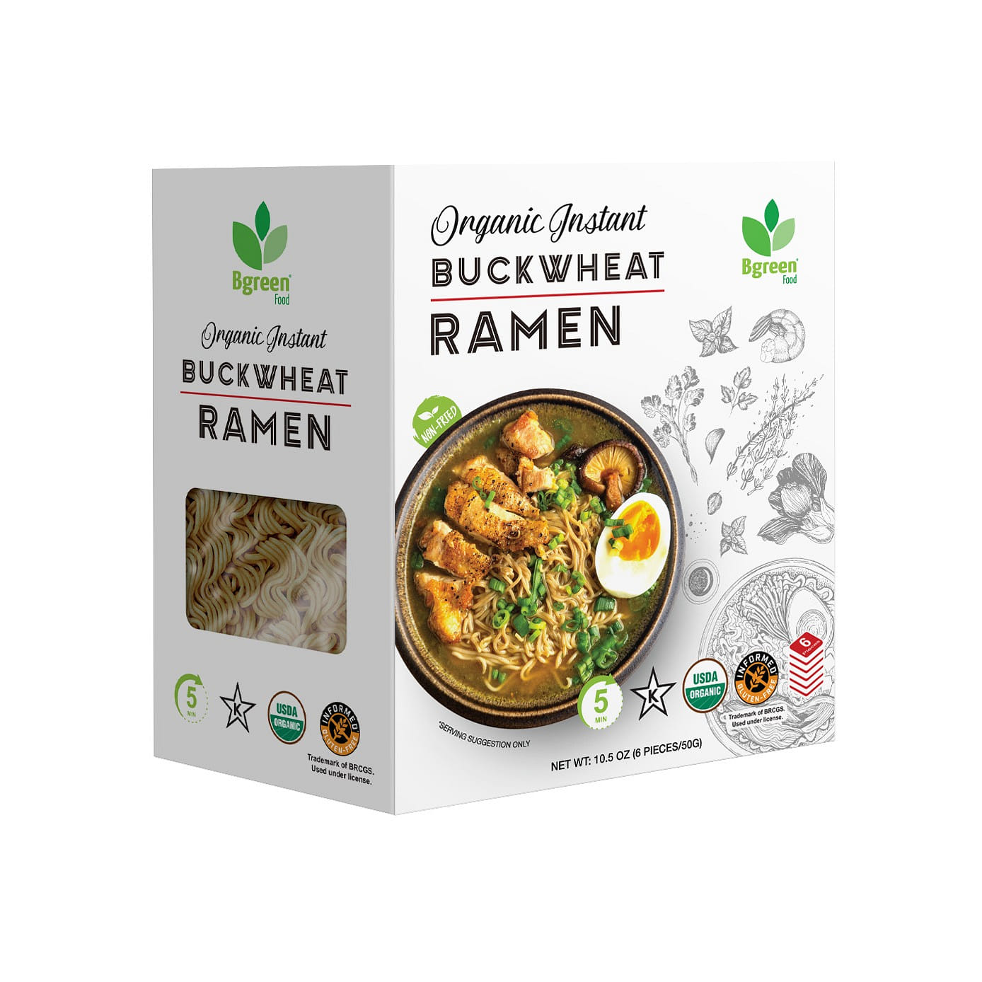Organic Instant Buckwheat Ramen 10.5 온스