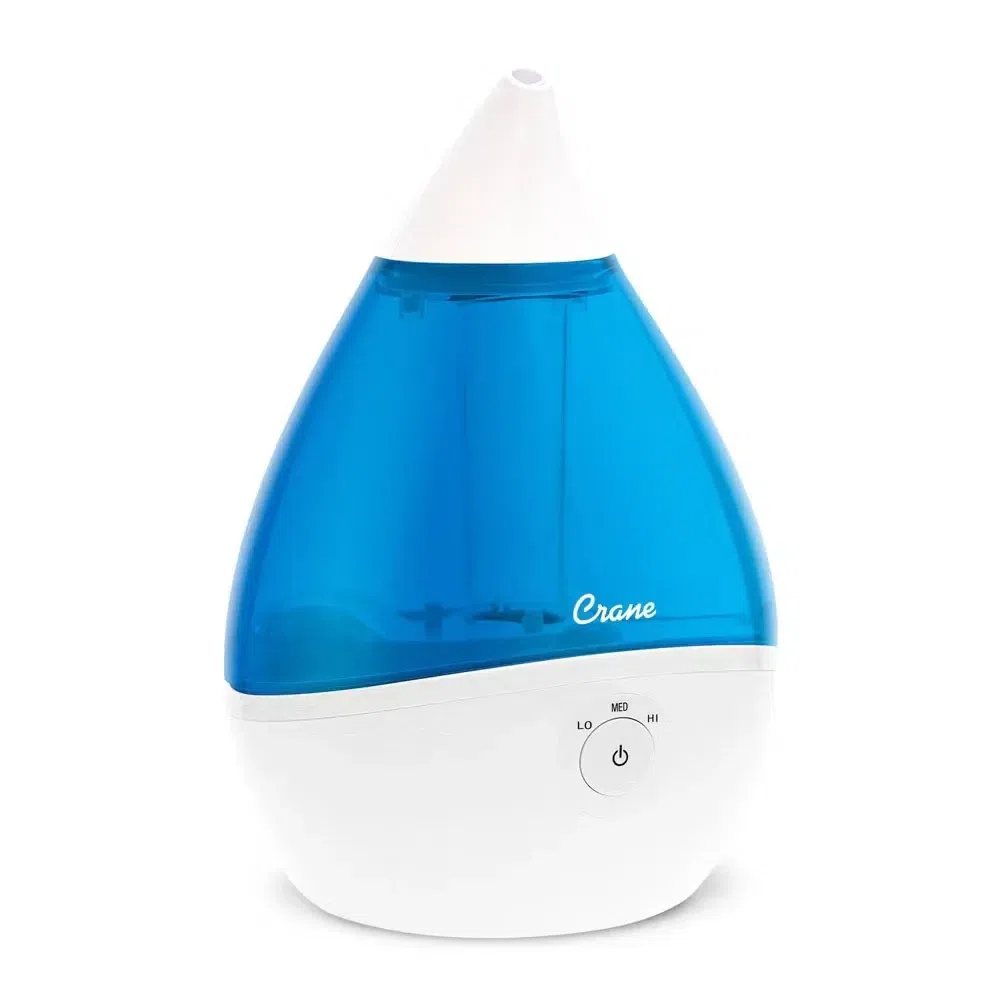 Crane Droplet Ultrasonic Cool Mist Humidifier Blue 1 pack