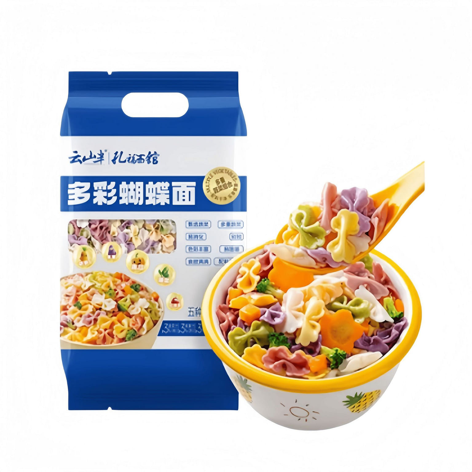 500g*1 bag of colorful butterfly pasta 500 g
