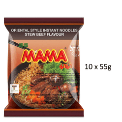 MAMA Noodles Beef Stew Instant Spicy Noodles Delicious Thai Flavors pack of 10 1 each