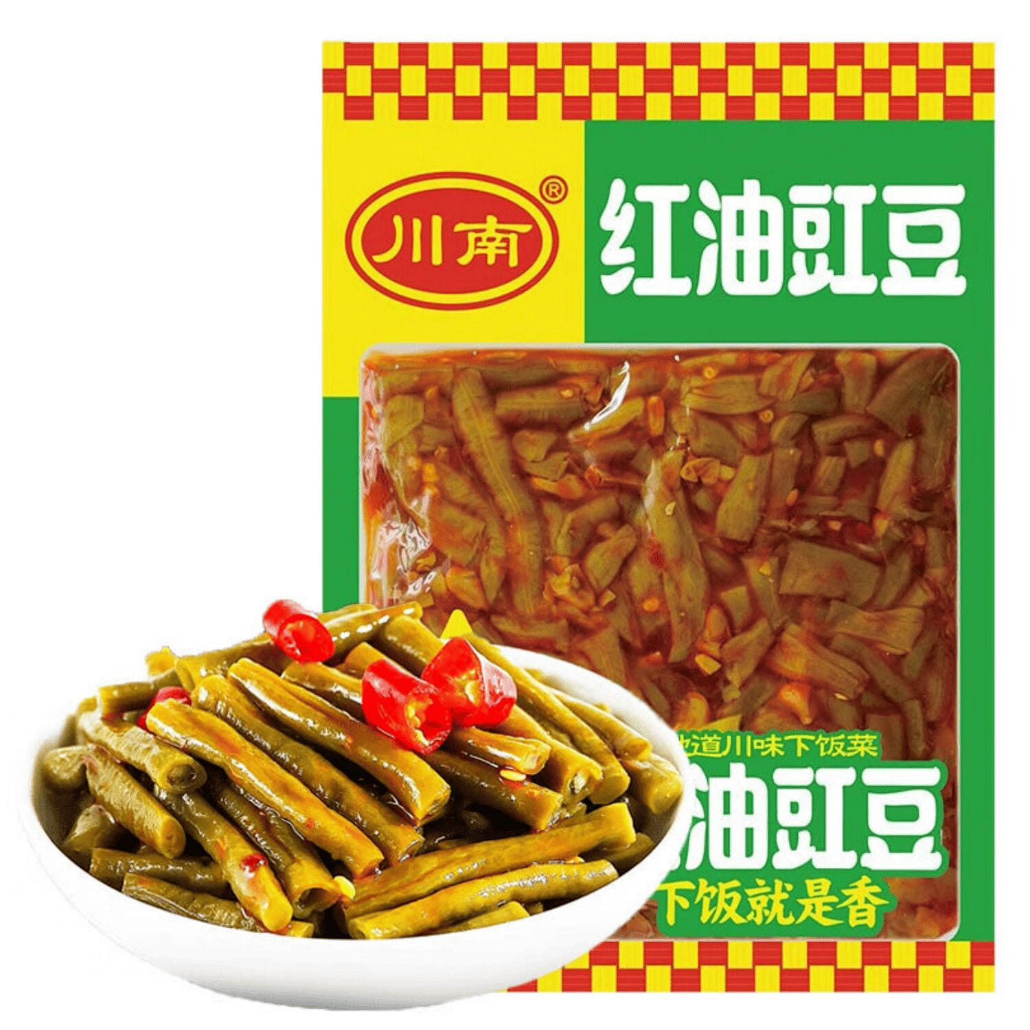 川南 紅油豇豆 榨菜下飯菜醬醃菜 鮮香爽脆 123 克