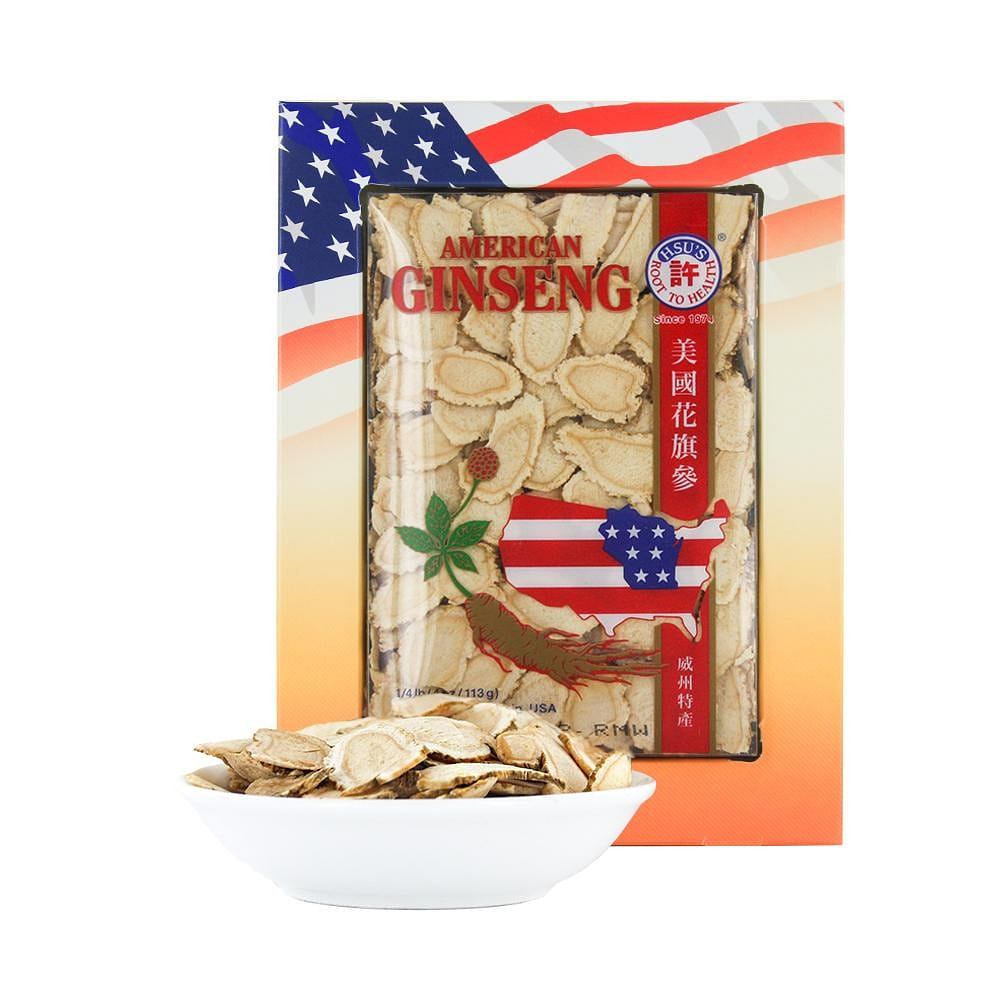 HSU'S GINSENG American Ginseng Slices 4oz 1 box