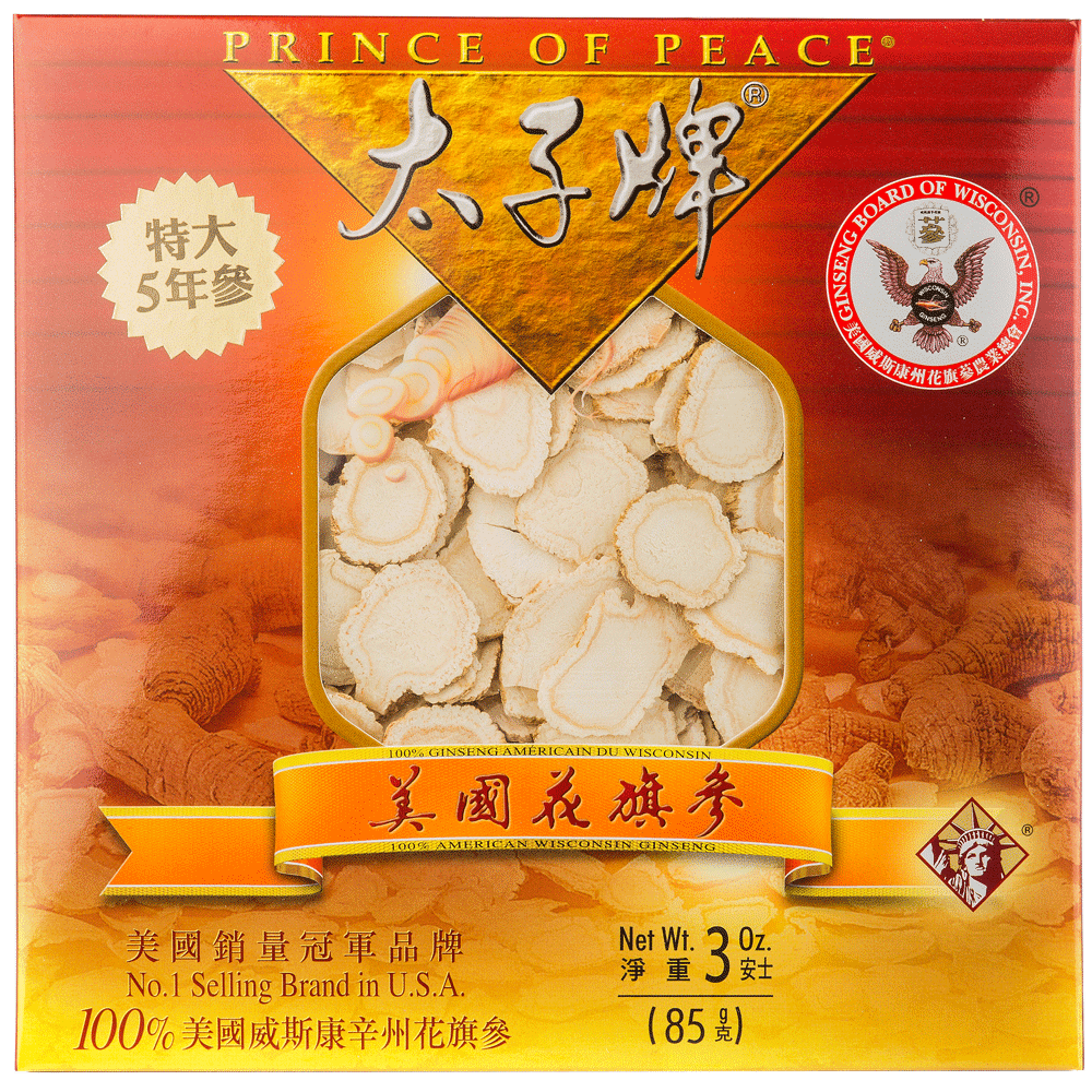 Prince of Peace Wisconsin American Ginseng 5 Year Root Slices, 3 oz 1 phần