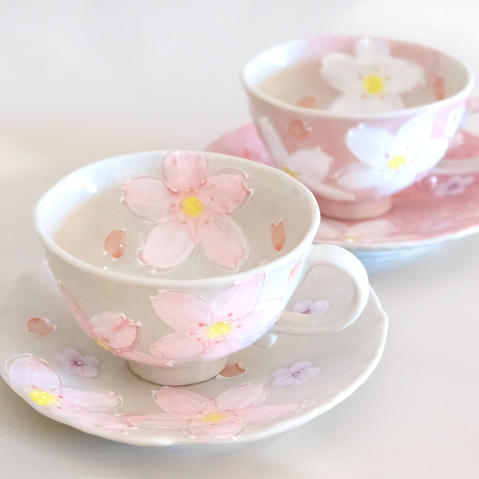 Fuka Flower Pair Coffee Cup Sets (Gift Box) #2 1 count