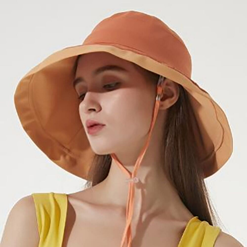 NEEDS UV CUT Large Brim Sun Hat - Orange 1 개