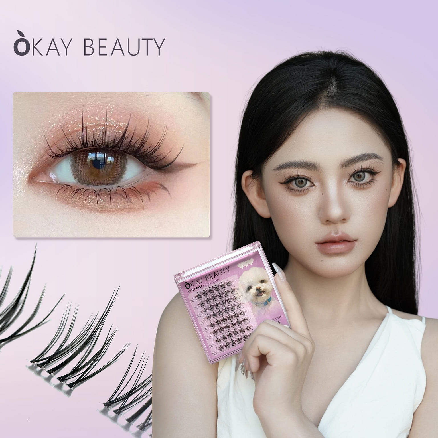 Okay Beauty False Eyelashes #One 1 케이스