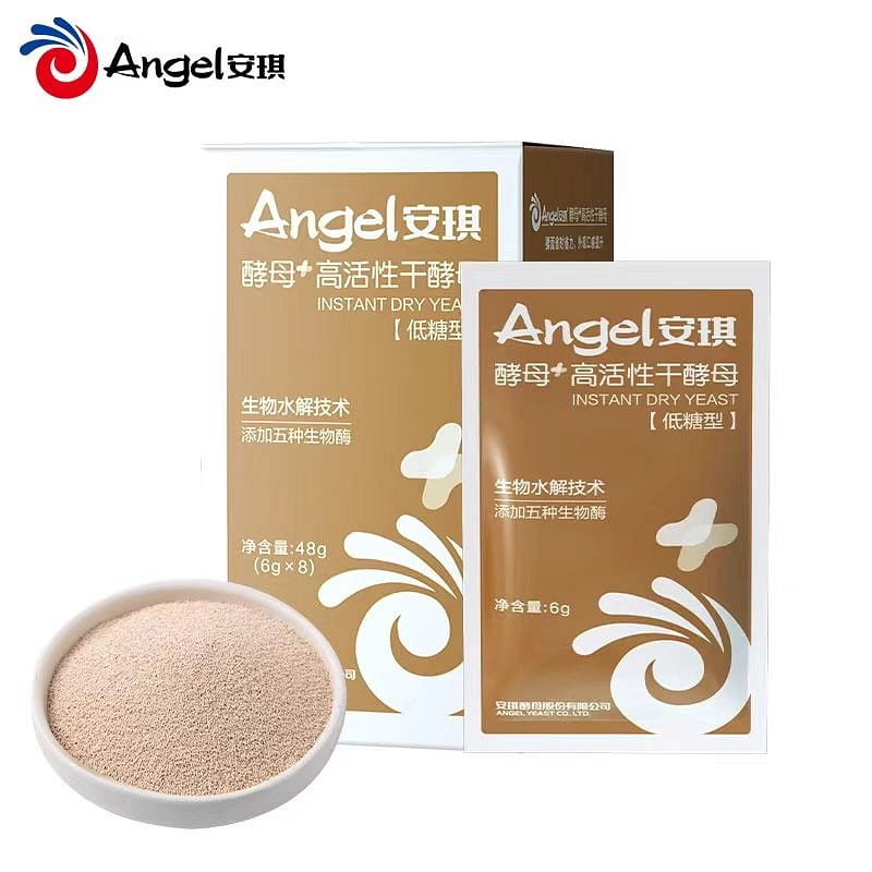 Angel's new generation yeast 6g * 1 bag of high activity dry yeast powder for domestic steamed stuffed bun Mantou fermentation 6 g