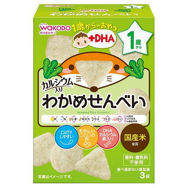Wakodo DHA Seaweed Crackers, 6g x 3 bags 1 개
