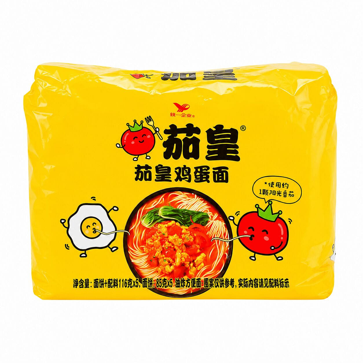 統一 茄皇 方便麪 番茄雞蛋味 五連包 580g 580 克
