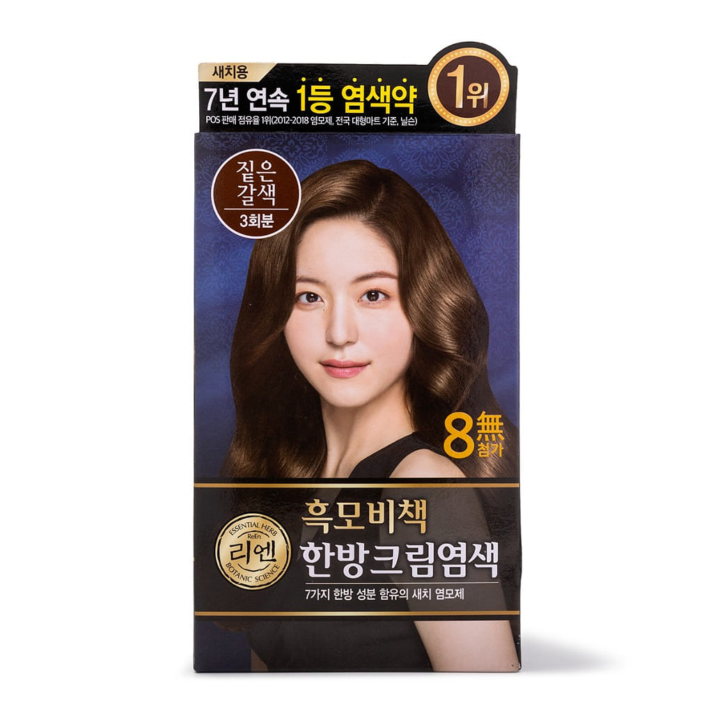 LG 리엔 흑모비책 한방 크림염색 짙은갈색 50 그램
