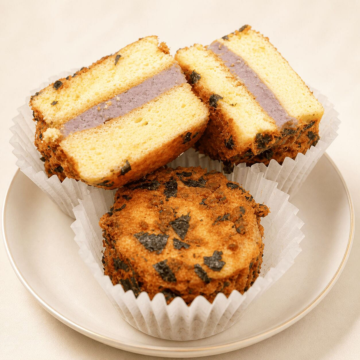 Taro Pork Floss Snowy Bun 4 count