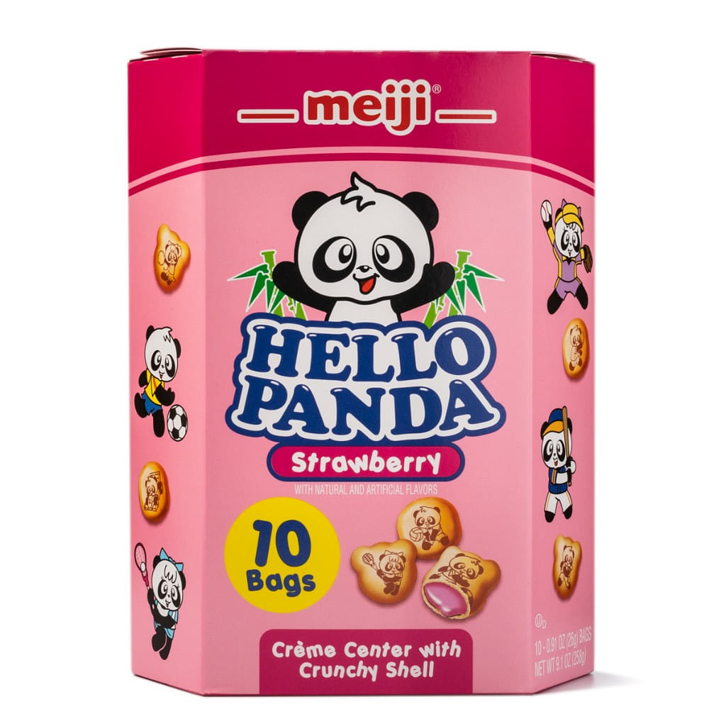 Meiji 헬로우 판다 딸기크림 쿠키 6 온스*8 팩