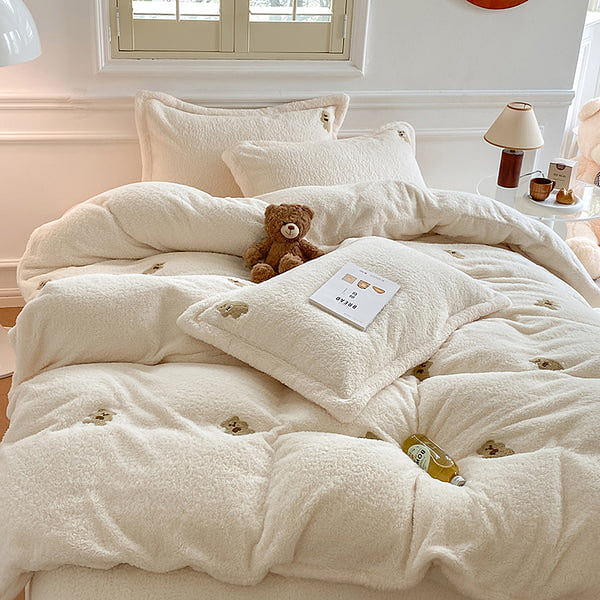 Dream Nest Bedding Set Twin Size-Creamy Bears 2000 g