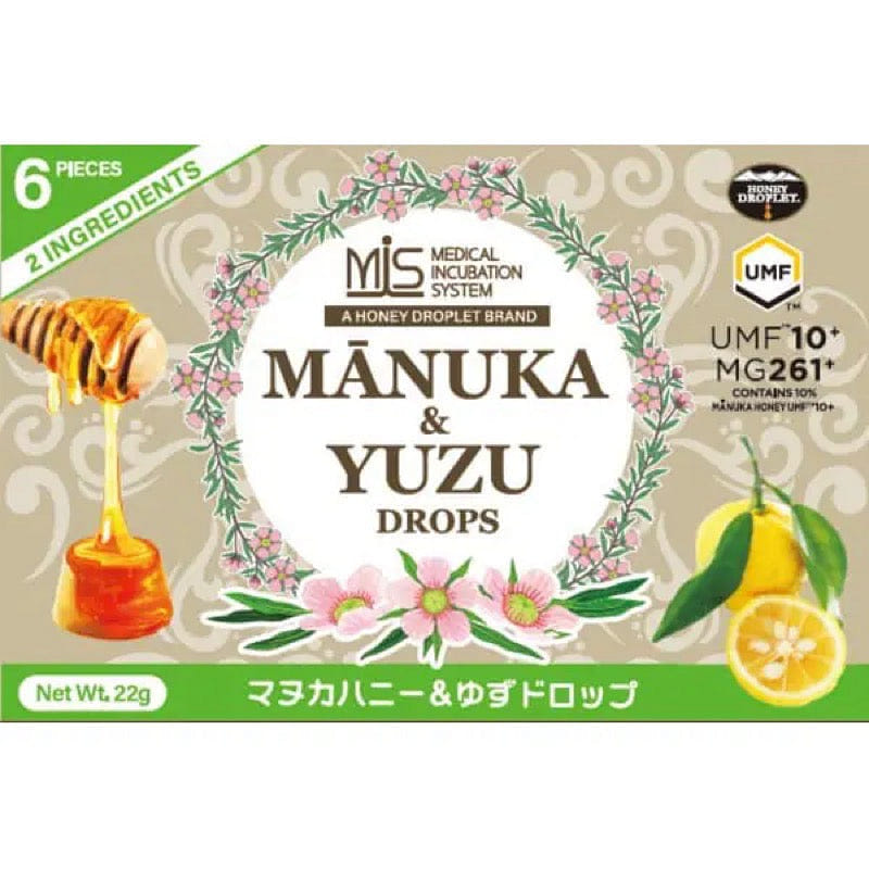 Honey Japan Manuka Honey Yuzu Drops 22g 6 Pieces 1 each
