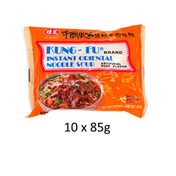Kung Fu Instant Oriental Noodle Soup- Beef Flavor pack of 10 1 each