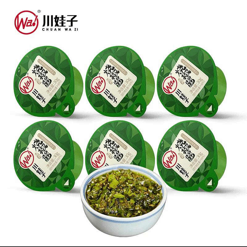 Chuanwazi Charcoal-Grilled Chili Sauce 30g*6 jars 180 g