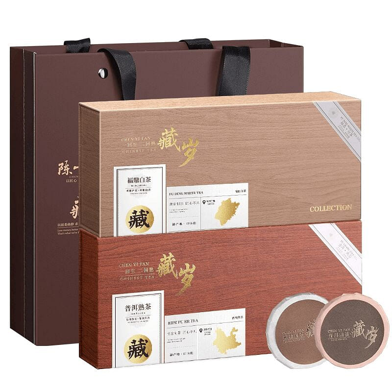 Chen Yifan Fuding white tea + Pu'er ripe tea white 480 g