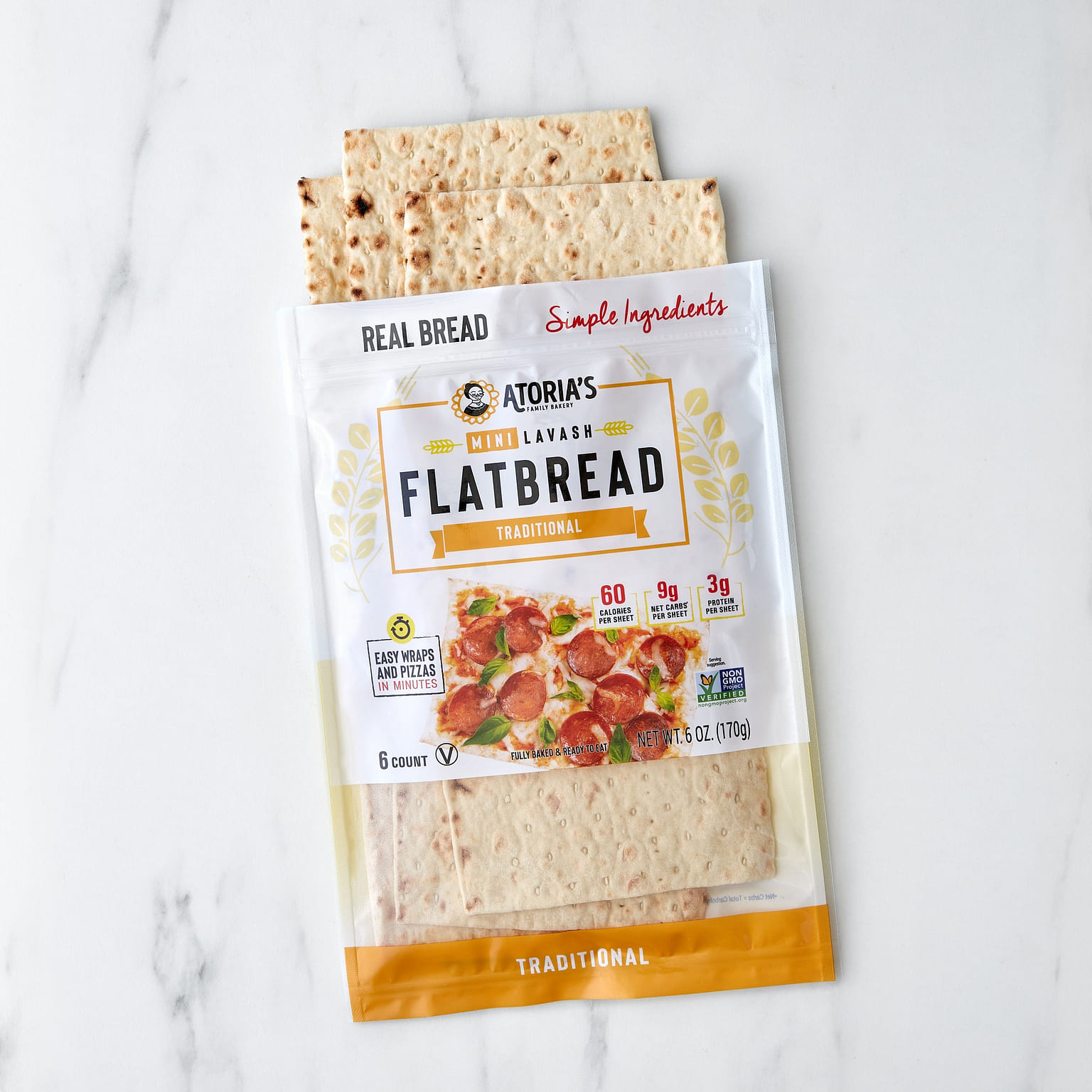 Atoria's Family Bakery Mini Traditional Lavash Flatbread 8 count