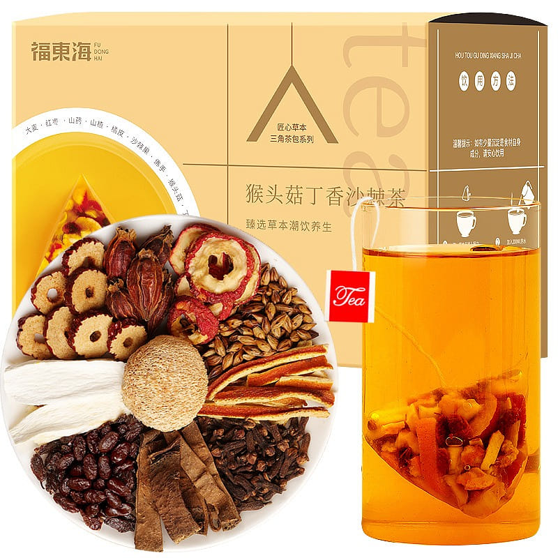 【 Fudonghai Product 】 Monkey Head Mushroom clove Tea sea buckthorn Tea 200g/ box 200 グラム