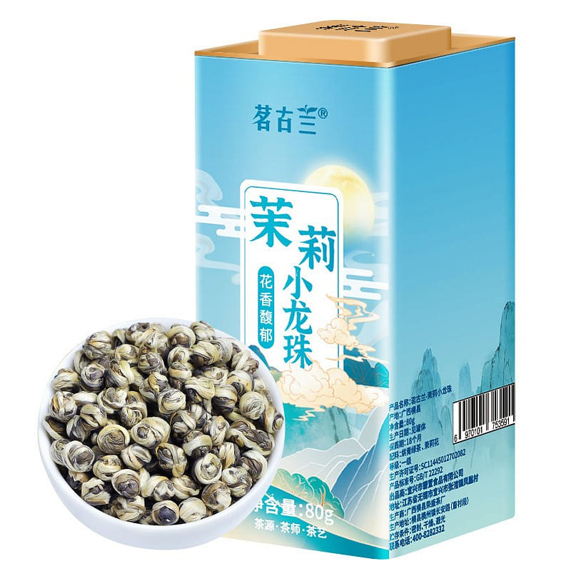Minggulan Fruit Flower Tea Jasmine Xiao Longzhu Flower Tea Green Tea 80g/tin 1 each