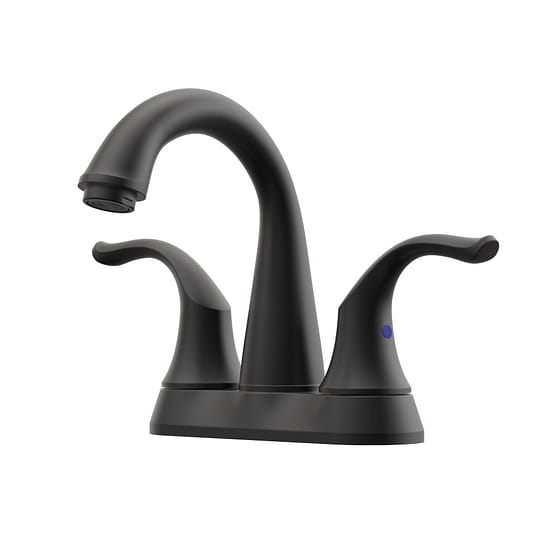 weee_grocery_4 in. Center Set 2-Handle Bathroom Faucet with Drain Kit Included in Matte Black 3.14 lb