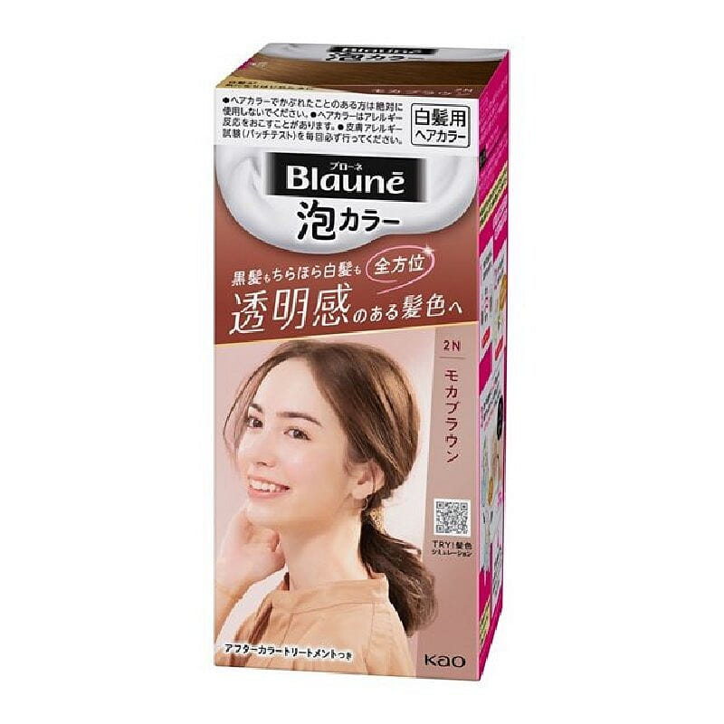 KAO Bubble Hair Color Cream 108g Mocha Brown 2N 1 개
