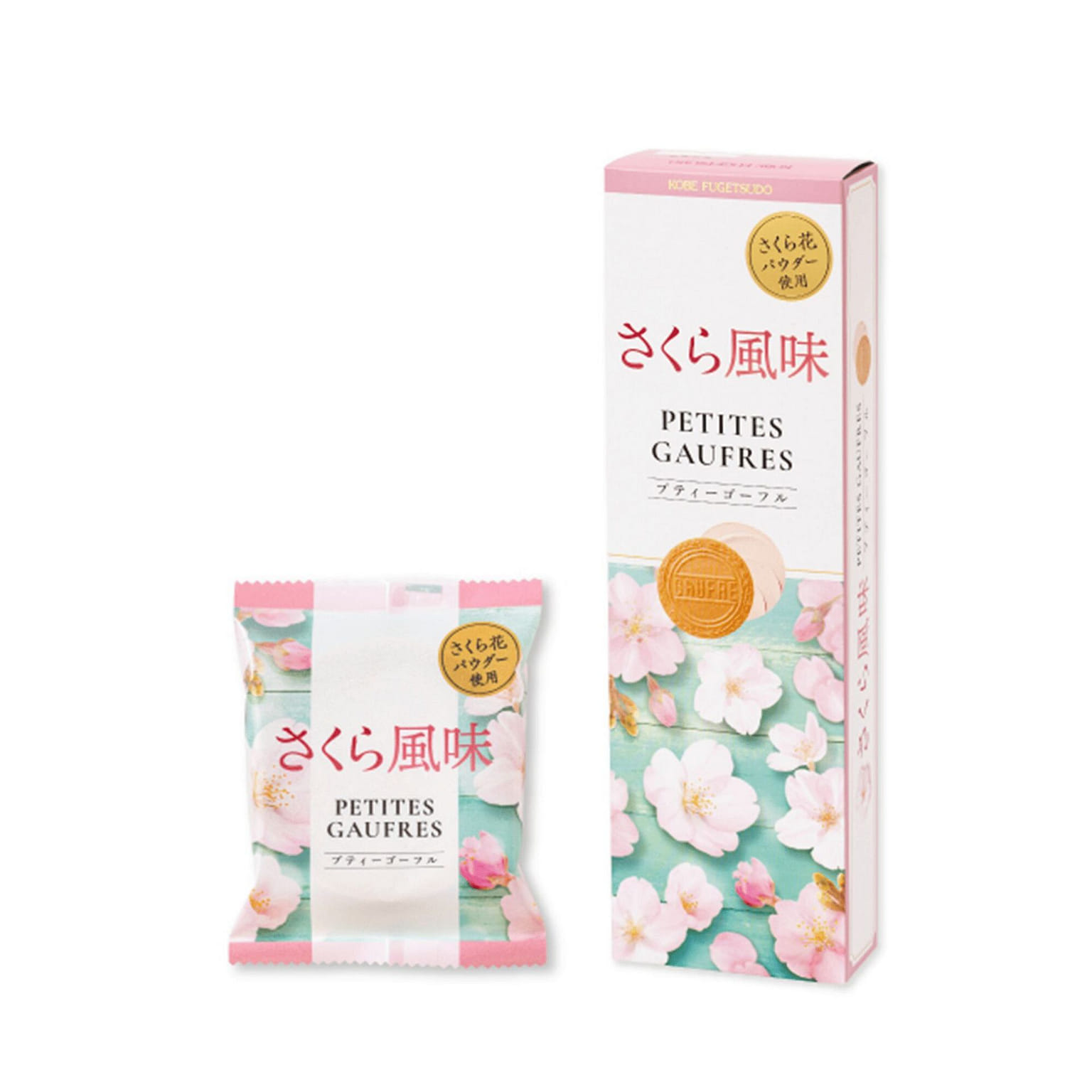 Kobe Fugetsudo Petite Gaufres Sakura 12pc 1 each
