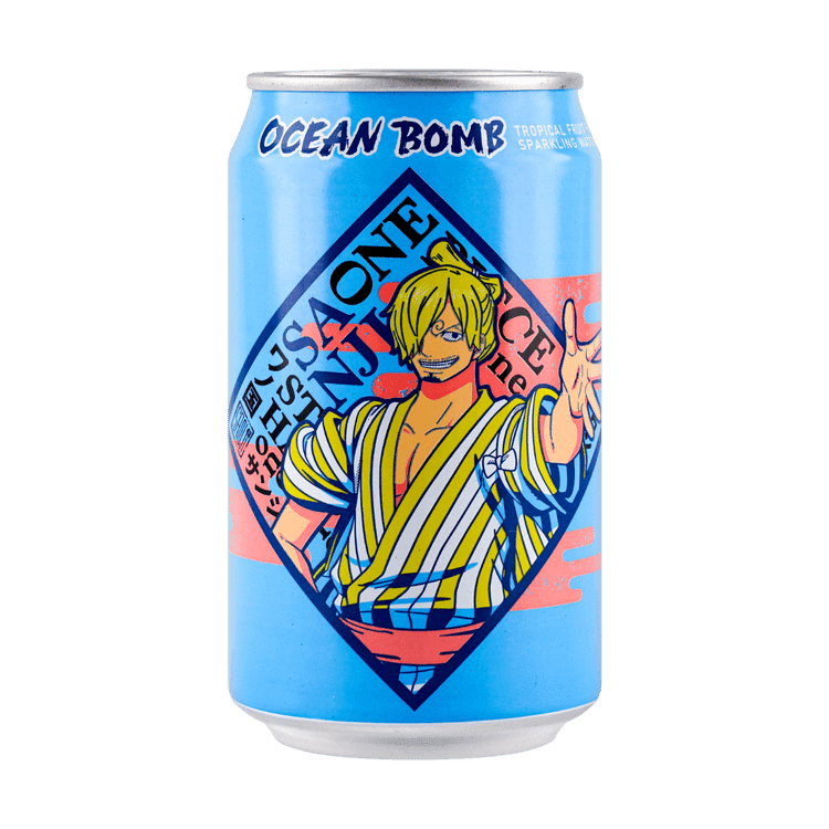 One Piece Sparkling Water Tropical Fruits Flavor 11.15fl oz 330 มิลลิลิตร
