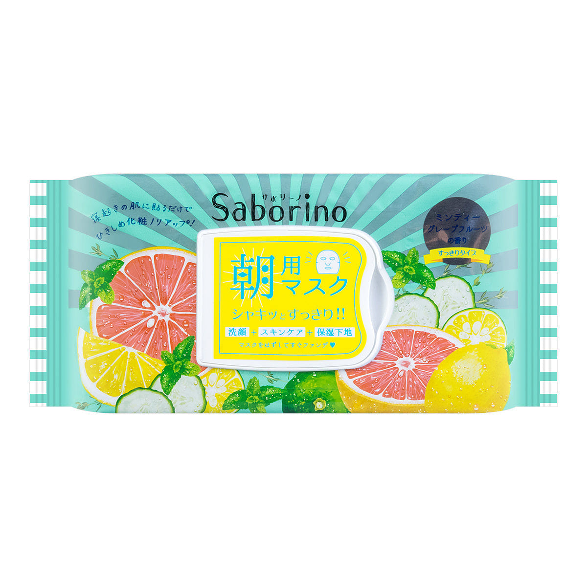 BCL Saborino Morning Care 3-in-1 Face Mask (Grapefruit & Lime) 32sheets 1 개