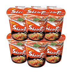 Nongshim Noodle Cup, Spicy Shrimp pack of 6 1 each